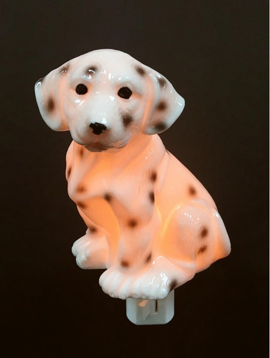 Porcelain Dog Night Light with Gift Box